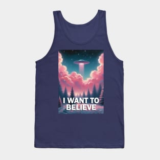 I Want to Believe UFO Poster Tank Top